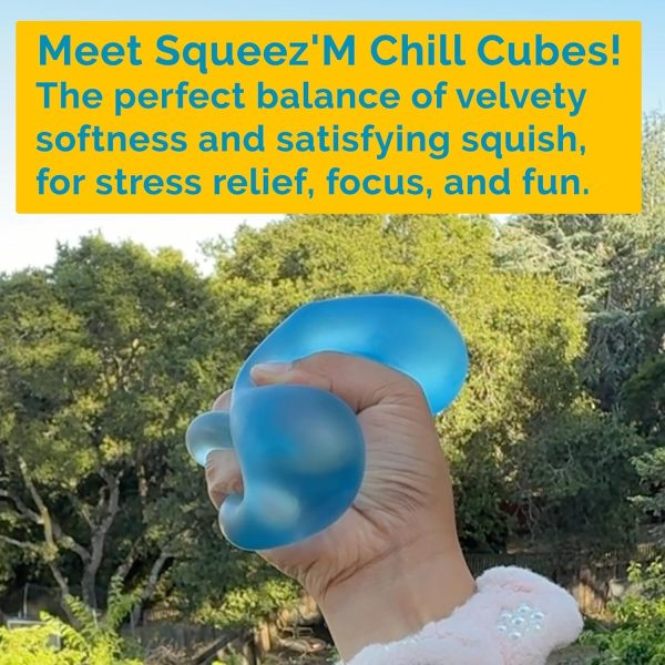 Squishy Sensory Squeeze Toy - Stress Fidget Cube for Kids and Adults, Relief from Anxiety While improving Focus and Concentration - Image 2