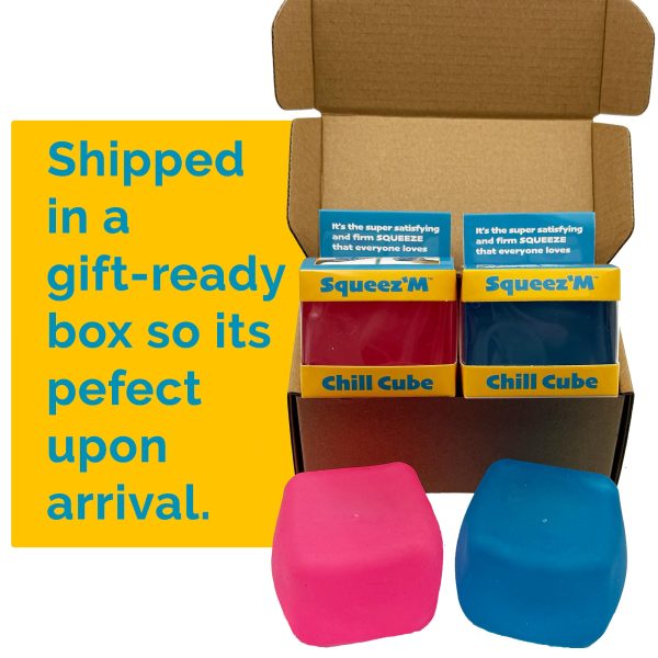 Premium Squeez'M Chill Cubes – Blue & Purple Fidget Sensory Toys for Stress Relief – Soft & Durable for Kids & Adults – Safe, Gift-Ready, and Perfect for Travel - Image 4