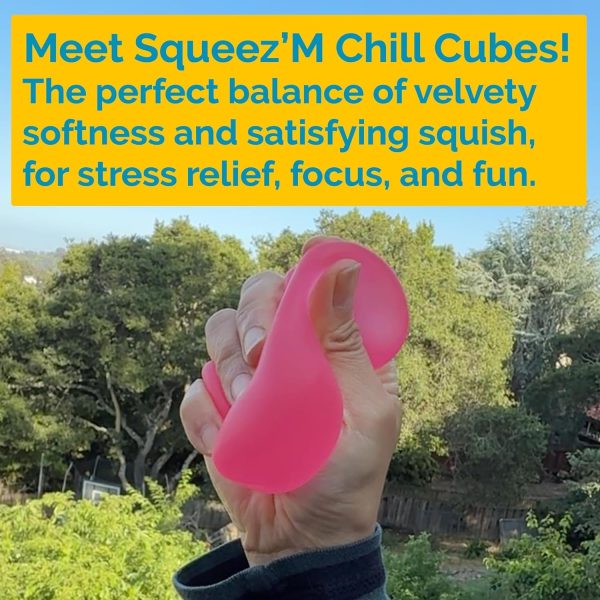 Squishy Sensory Squeeze Toy - Stress Fidget Cube for Kids and Adults, Relief from Anxiety While Improving Focus and Concentration - Image 9