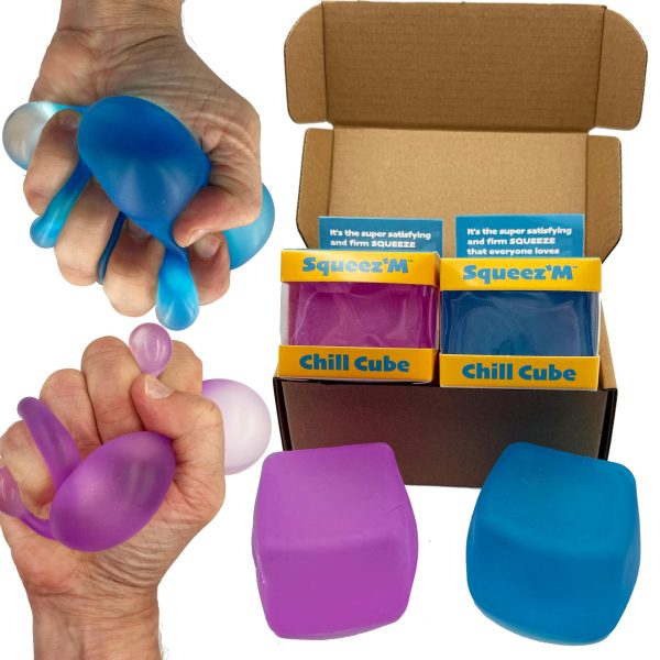 Premium Squeez'M Chill Cubes – Blue & Purple Fidget Sensory Toys for Stress Relief – Soft & Durable for Kids & Adults – Safe, Gift-Ready, and Perfect for Travel - Image 16